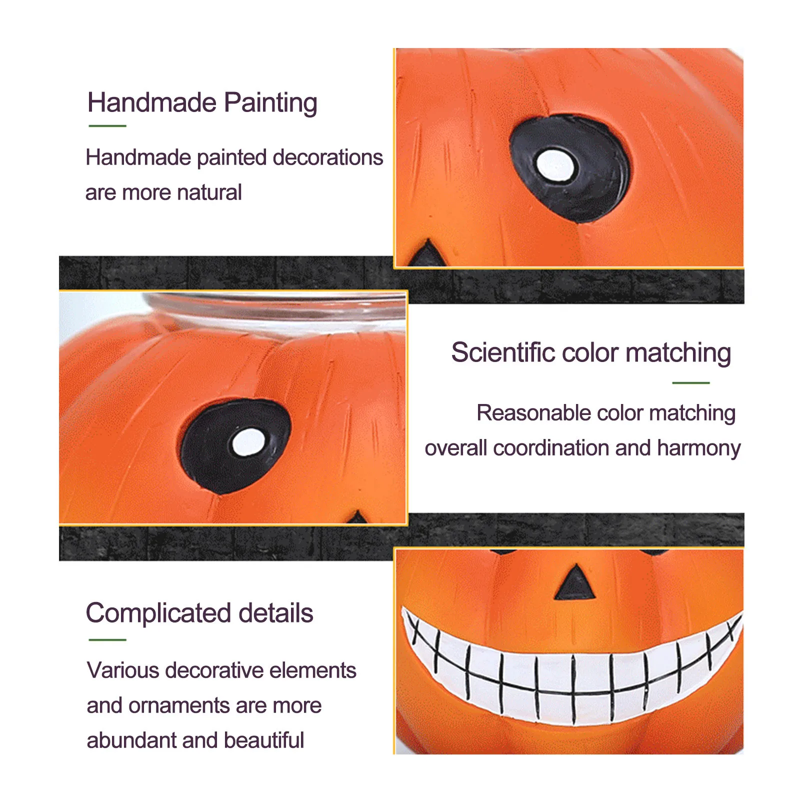 Подсвечник на Хэллоуин подсвечник полимерная тыква украшение креативная