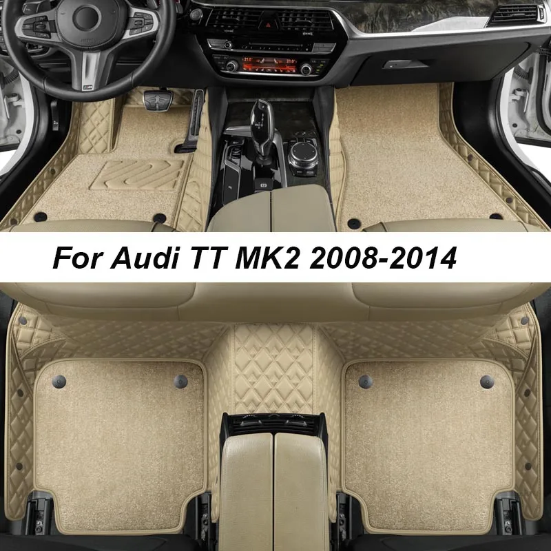 

Custom Luxury Floor Mats For Audi TT MK2 2008-2014 NO Wrinkles Car Mats Accessories Interior Replacement Parts Full Set