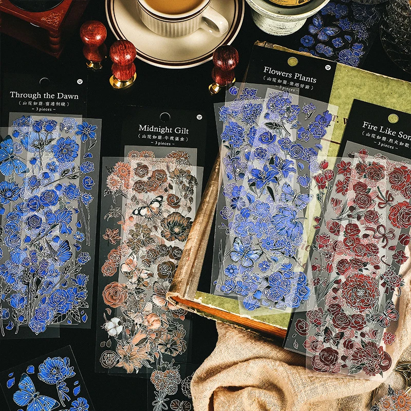 

3 шт., декоративная бронзовая наклейка в виде трехмерного цветка