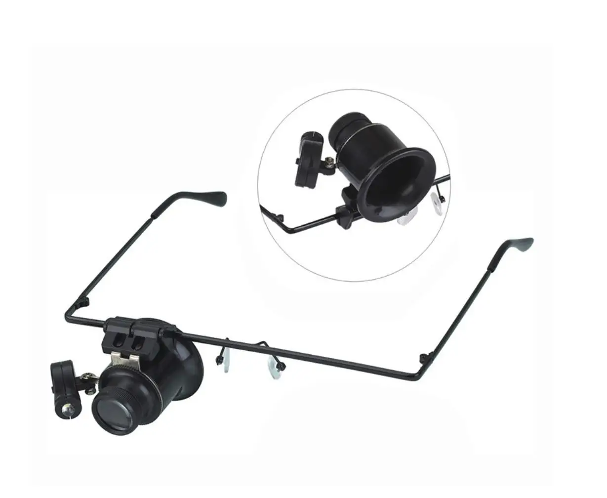 Профессиональная увеличительная линза 20X очки с двумя очками инструмент для