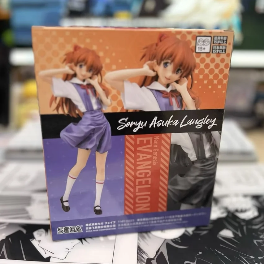 Фото В наличии: Оригинальная фигурка SEGA WVA Аска Лэнгли Сорю (ЕВА) из ПВХ, аниме-фигурка, коллекционная модель, игрушка, подарок на Рождество №1