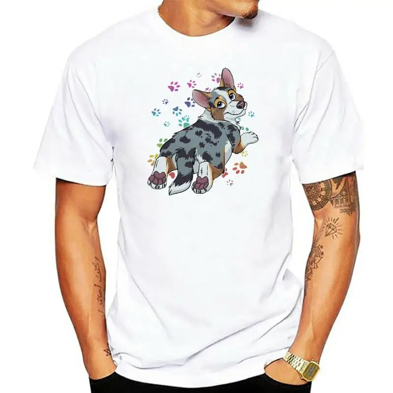 

Funny Cute Naughty Corgi T-Shirt Summer Men's Customied Dog Printed T Shirt Fashion Hipster Male Short Sleeve Tops Tee