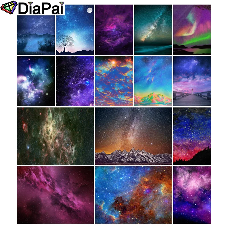 

DIAPAI Square/Round Drill 5D DIY Diamond Painting "Scenery Starry Sky" Embroidery Cross Stitch Full Rhinestone Decor