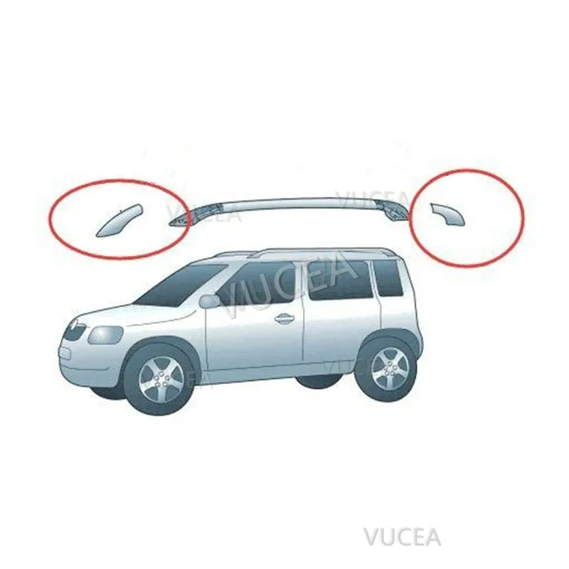 1 шт. Крышка из черного пластика для защиты багажника на крыше для китайского автомобиля Skoda YETI SUV.