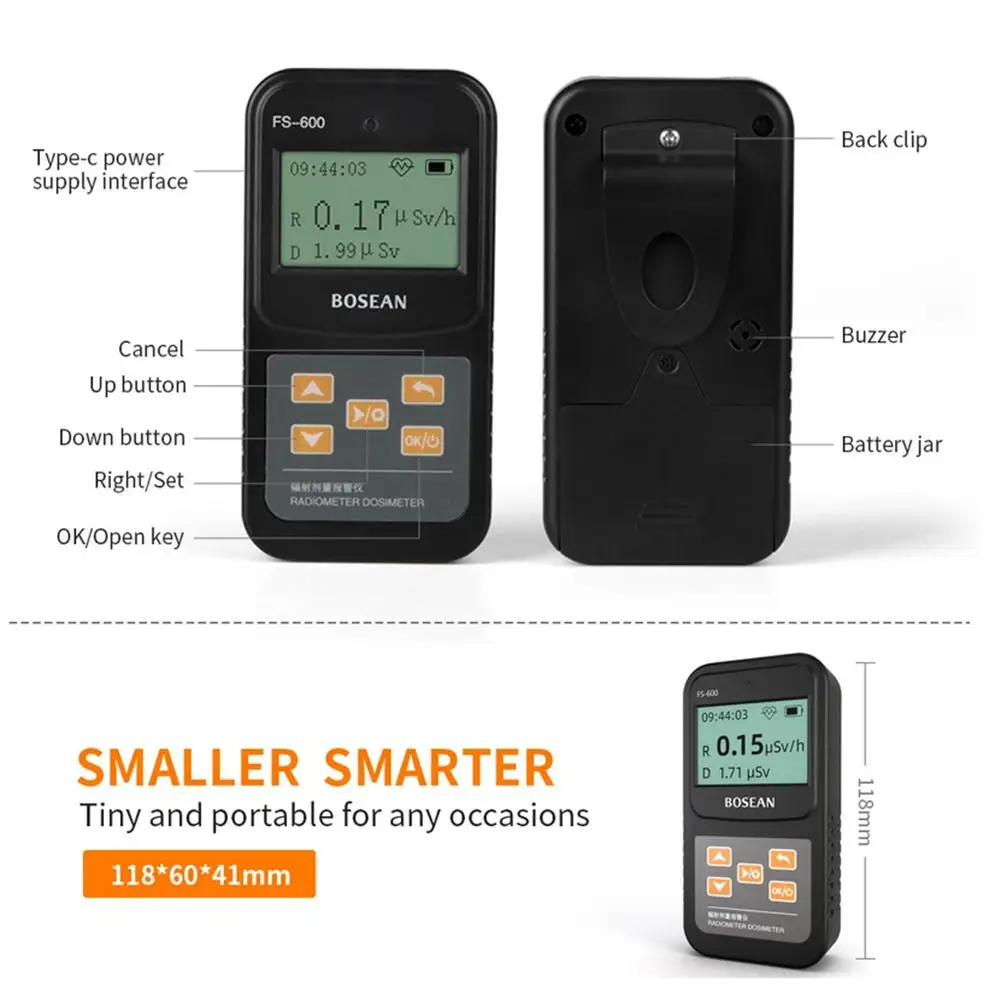 Geiger Counter Nuclear Radiation Detector X-ray Beta Gamma Detector Personal Dosimeter Marble Detectors Geiger Counter Dosimeter