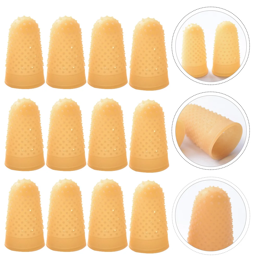 

25 Pcs Pockmarked Finger Cots Rubber Fingertips Anti-slip Silicone Mitts Anti-static Thumb Protector Antis-static Dots Covers