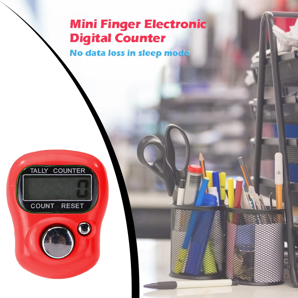 

Mini Finger Counter LCD Electronic Digital Display Counter Counting Range 0-99999 for Sewing Knitting Weave Buddha Pray Soccer
