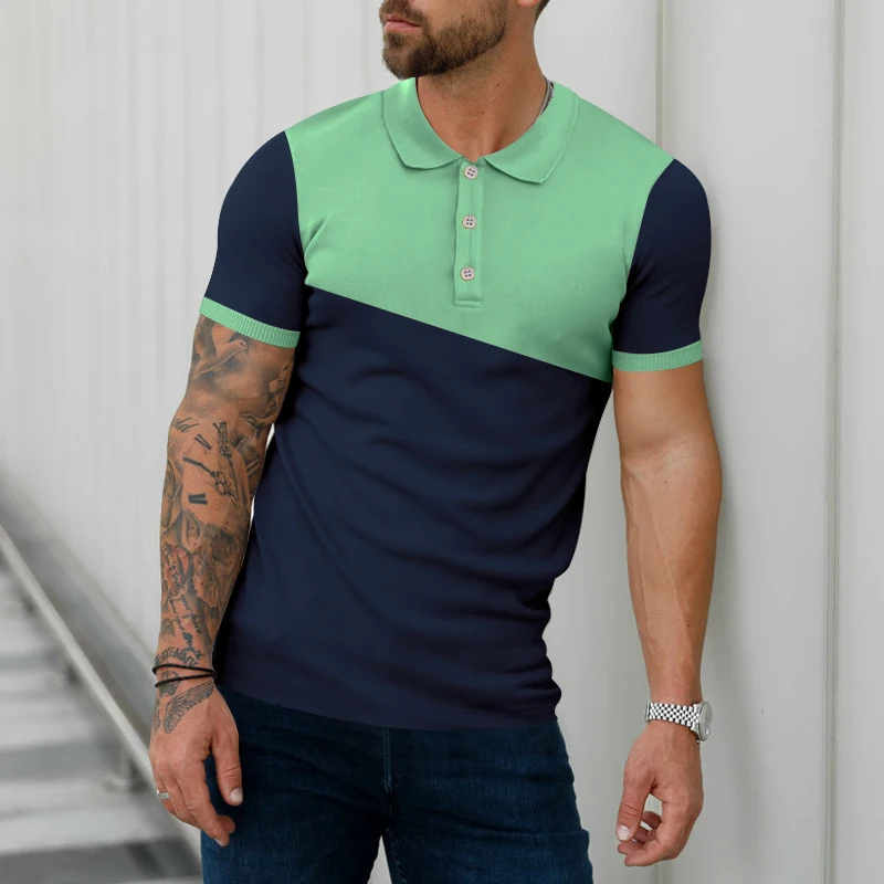 

Мужская рубашка-поло, Классическая Спортивная Повседневная рубашка, 2023