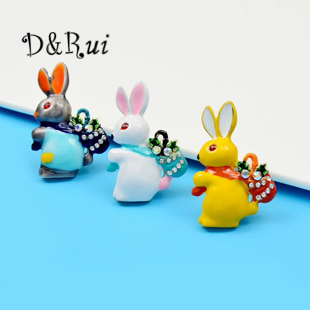 

D&Rui Cute Bunny Lapel Pins Aesthetic Fashion Accessories New Stylish Brooches Funny Gifts Badges on Backpack Women's Brooch