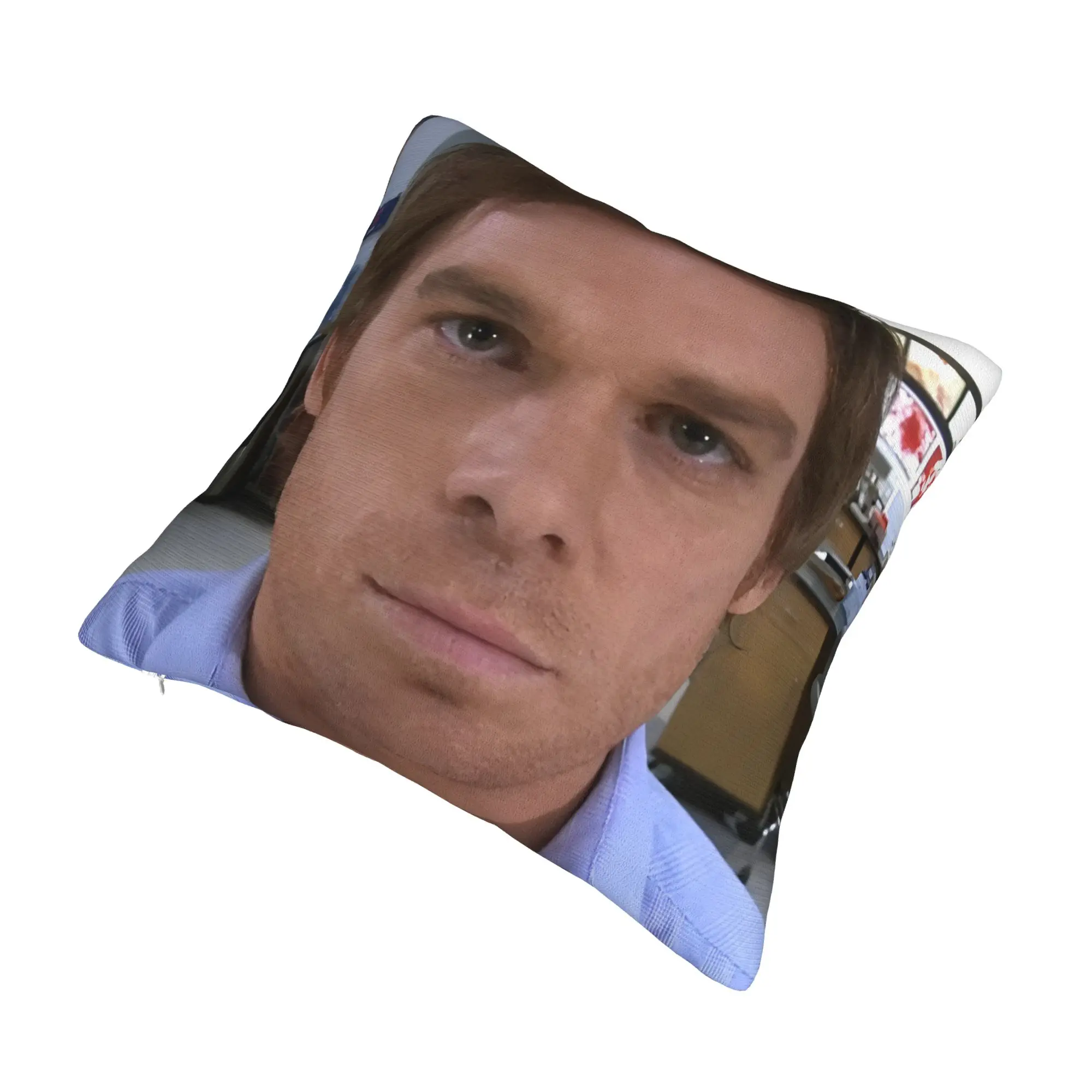 Фото Наволочка с принтом Dexter Morgan Cat, полиэстеровая наволочка, декор, наволочка из сериала, чехол на сиденье на молнии, 40*40 см №5