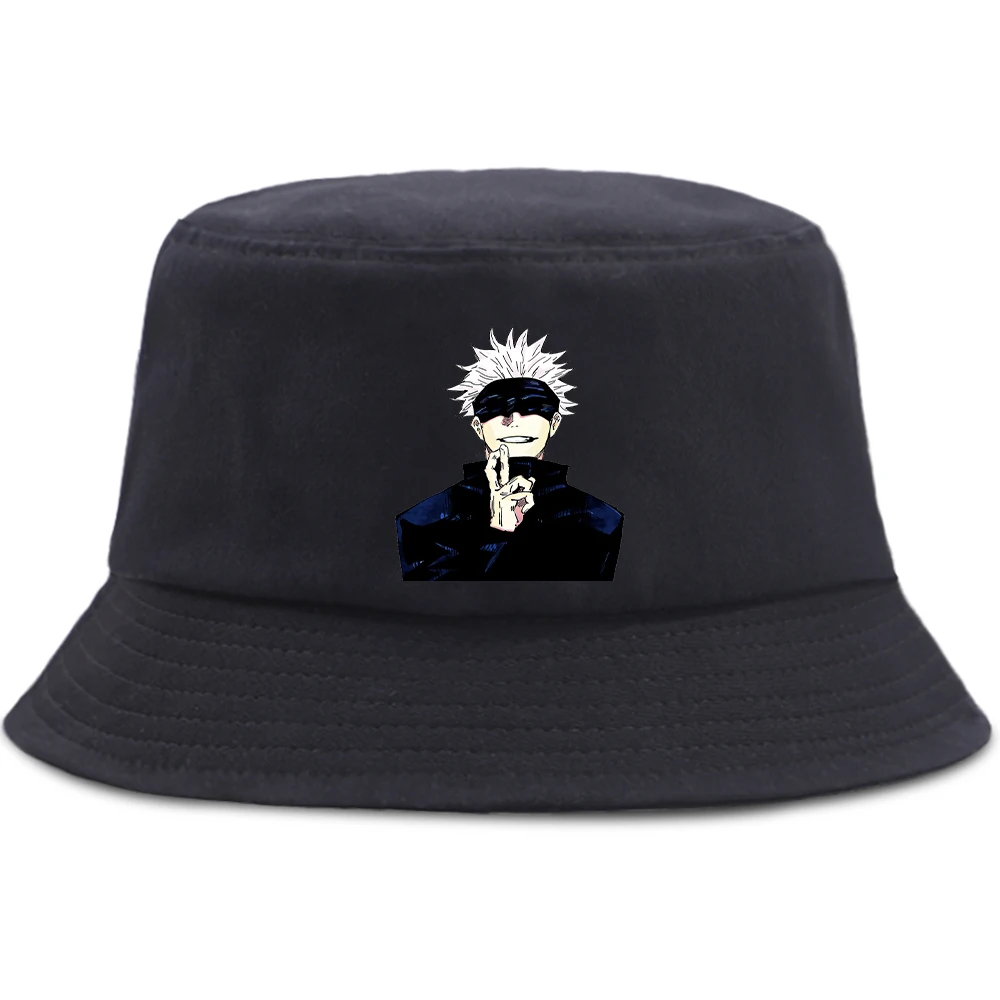

Hat Satoru Gojo Japan Hot Anime Print Women'S Bucket Hats Harajuku Outdoor Men'S Panama Hat Foldable Casual Men Fisherman Cap