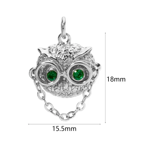 Латунный шарм сова 8Seasons