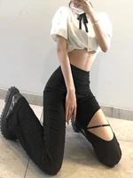 combinaison femme ropa aesthetic y2k clothes summer high street style small high waisted flared trousers thighs personality ei