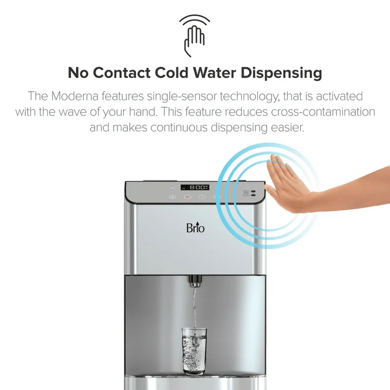 

Free shipping Series Moderna Touchless 3-Stage Bottless Water Cooler , Height 41.05" Stainless Steel