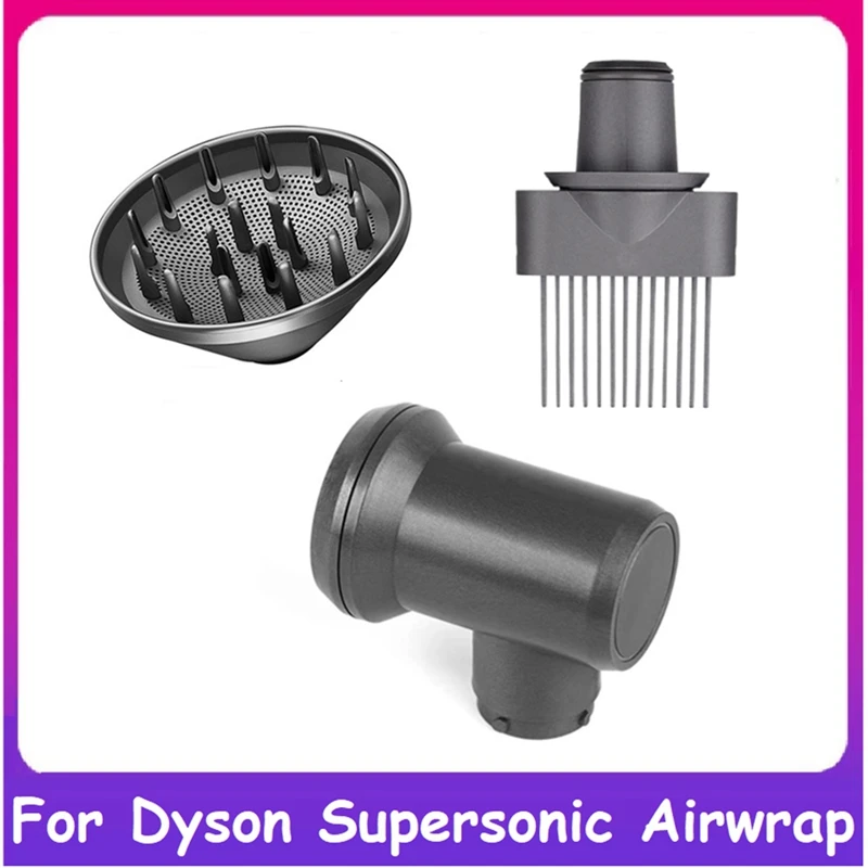 

Grey Accessories For Dyson Airwrap Styler Comb Diffuser Nozzle And Adaptor Turn Your Airwrap Curler Iron Styler Into Hair Dryer