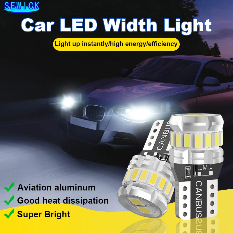 2 шт. автомобильные лампочки T10 сигнал 6000K Купольные огни для номерного знака