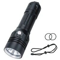boruit super bright diving flashlight 4 modes ipx8 waterproof professional diving light powered by 21700 battery with hand rope