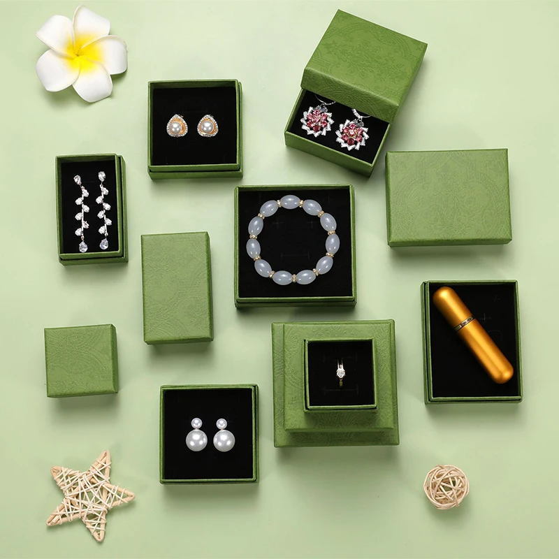 

Новая коробка для хранения ювелирных изделий, винтажная зеленая Подарочная коробка, контейнер для серег, колец, ожерелий, браслетов, коробк...