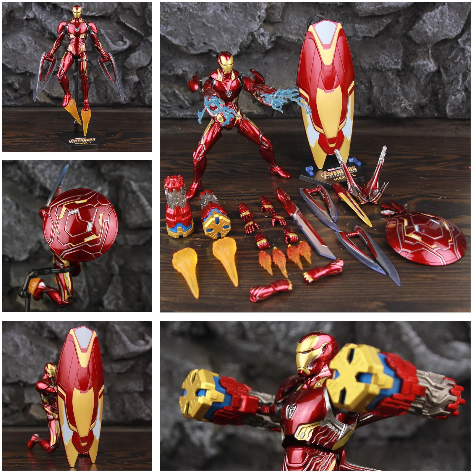 

Toys Deluxe Iron Man Mark L 50 MK50 Nano Armor Weapons 7" Action Figure Marvel Tony Stark Legends Avengers Infinity War Doll