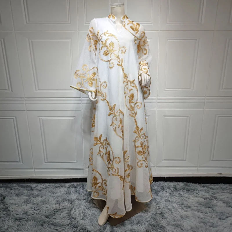 Muslim Fashion Abayas For Women Islamic Clothing Long Sleeve Party Gown 2023 Eid Mubarak Dress Caftan Marocain Djellaba Femme