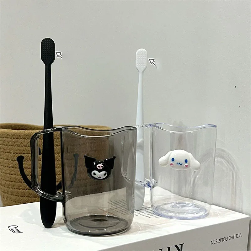 

Kuromi Sanrio Cinnamoroll, мультяшная чашка для мытья, отправляет зубную щетку, Высокоэффективная чашка для мытья Kuromi, чашка для зубов, чашка для общежития, для девушки, пары