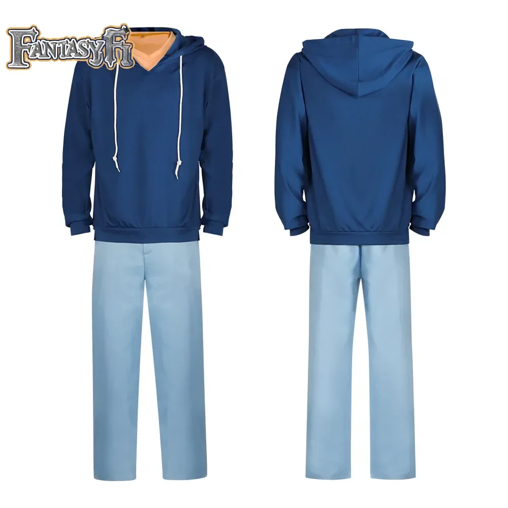 Knight Killer Sung Jin-woo Solo Jinwoo Leveling Косплей Костюм Парик Синяя толстовка с капюшоном