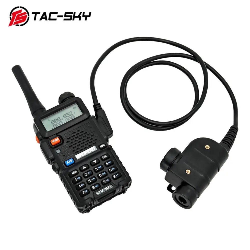 TS TAC-SKY Tactical Headphones PTT U94 PTT Military Adapter Walkie Talkie for Outdoor Hunting Hearing Protection Headphones