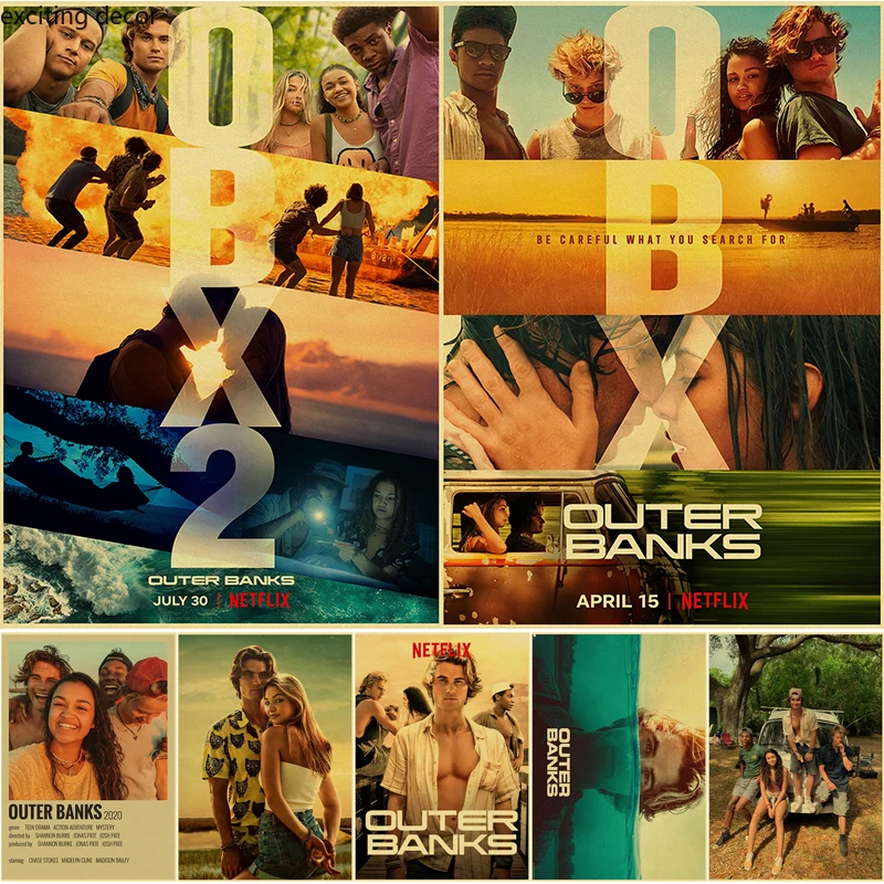 Постеры в стиле ретро для классического ТВ-шоу с внешними банками постеры