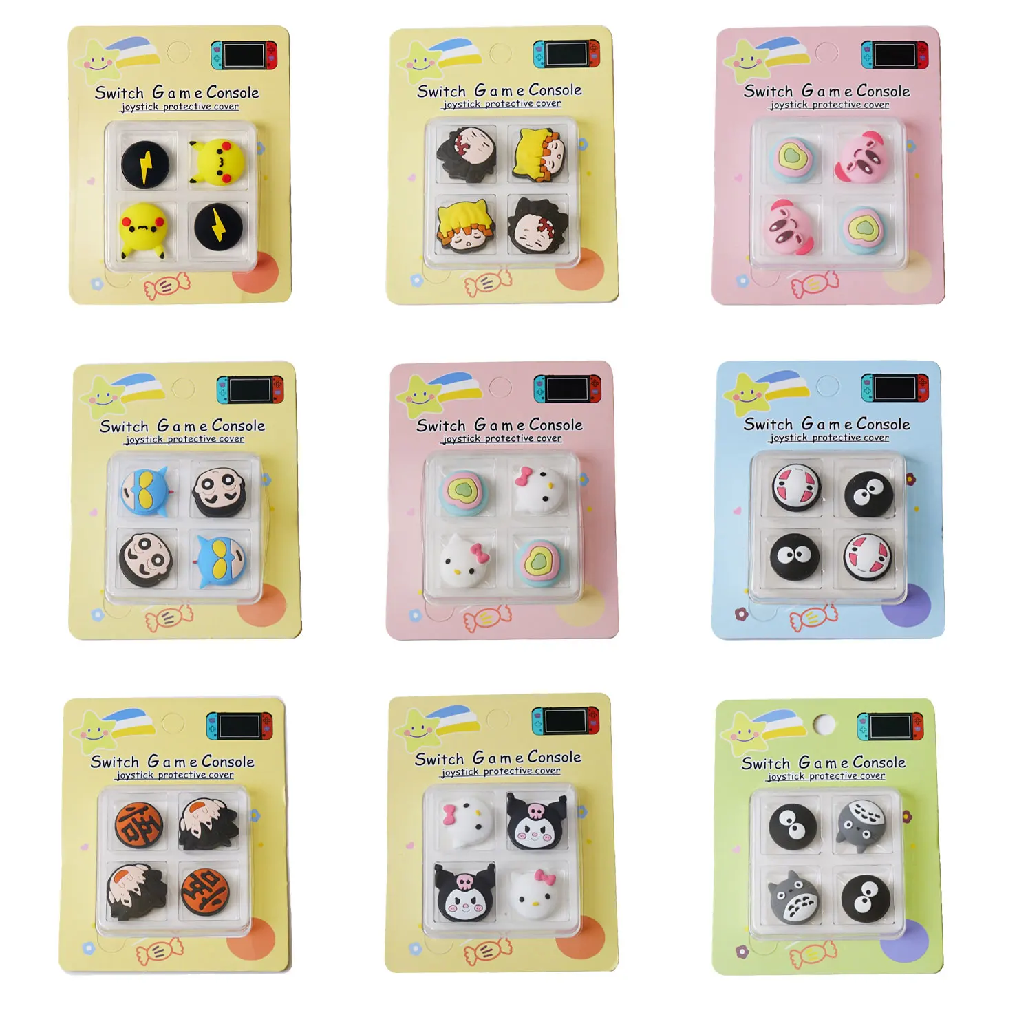 

4 шт., силиконовые колпачки для джойстика для NS Switch/OLED/Lite