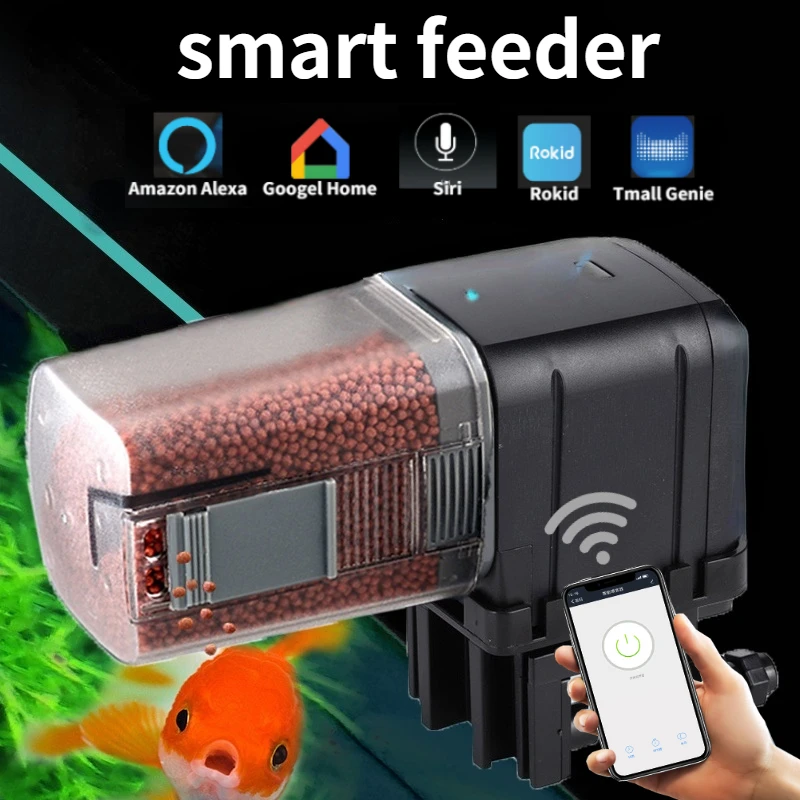 

Fish tank wireless feeder WiFi remote intelligent control feeder aquarium automatic timing fish feeder feed