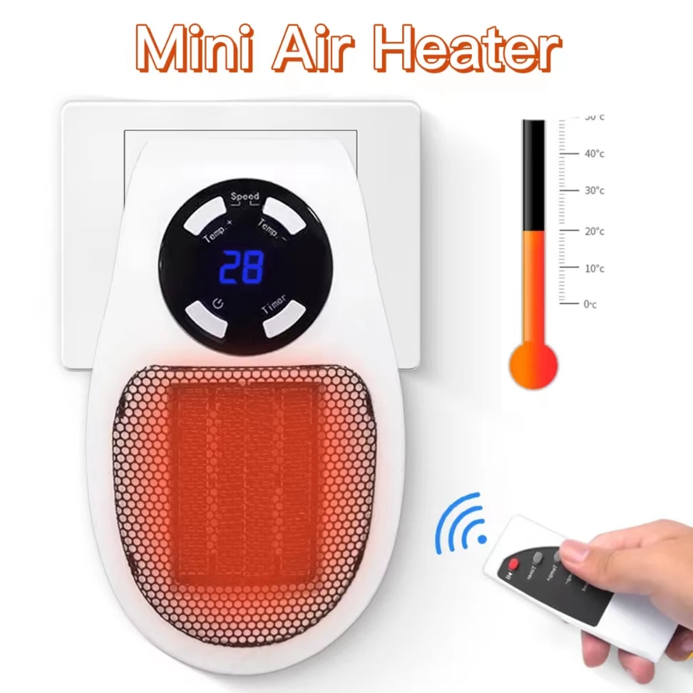 

Heater Radiator Heater Mini Household Mounted Portable Winter Wall Electric Wall Heater Heater Plug Remote In
