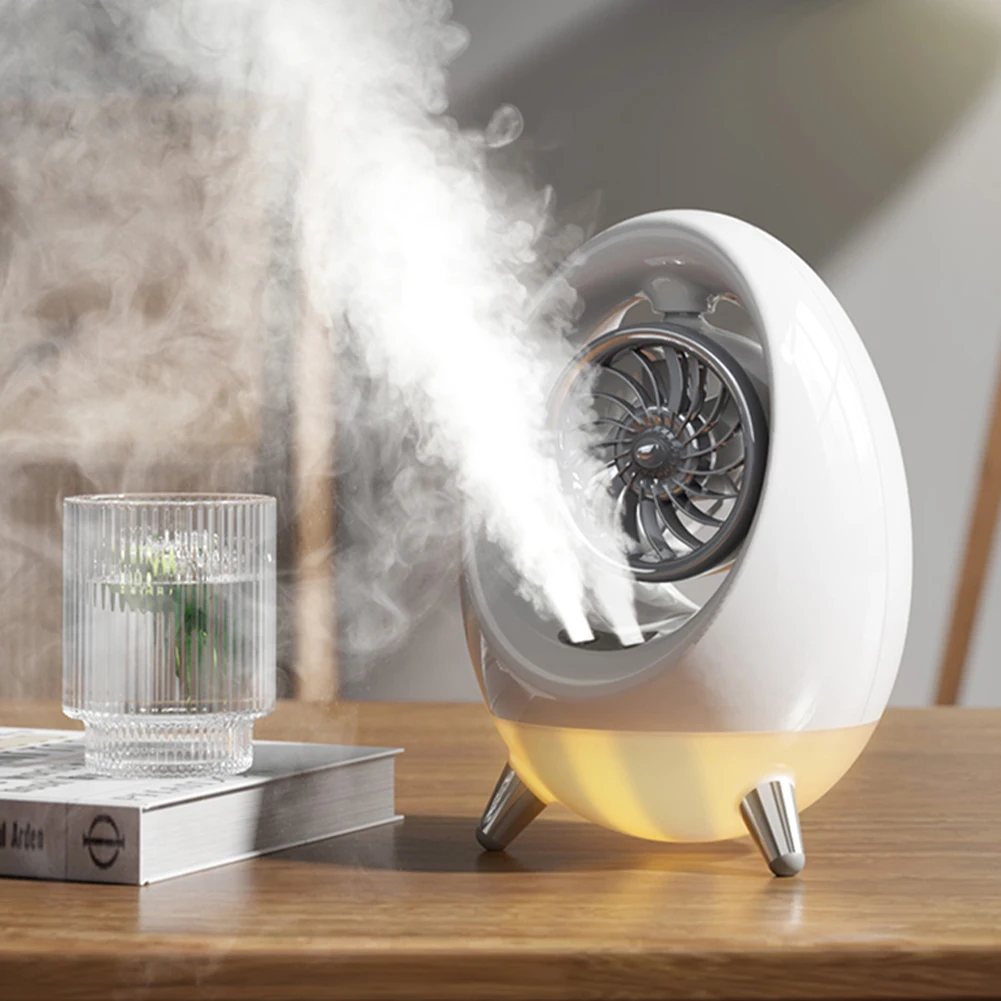 

Mini Air Conditioner Fan, Portable Air Cooler/Humidifier/Desk Cooling Fan with 300ML Capacity RGB Light Personal Cooler Fan
