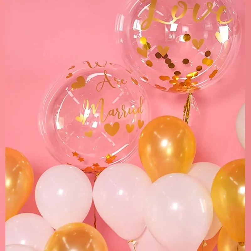 1 Piece Diy Balloon Sticker Red I Love You Bobo Transparent Wedding Valentine's Day Birthday Party Decoration | Дом и сад