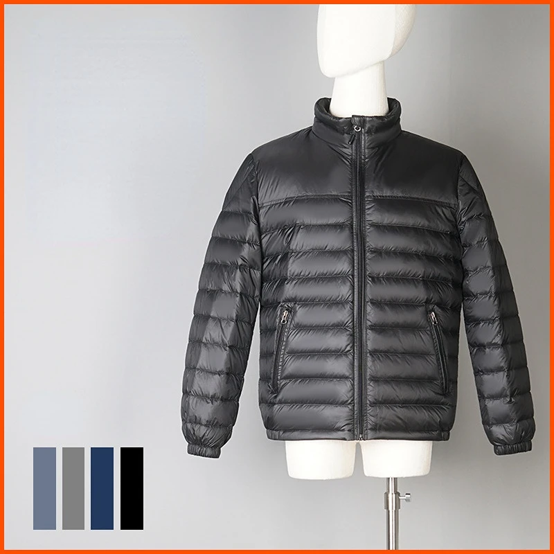 Down Jacket New Men Stand Collar Lightweight Short Autumn and Winter Thin Coat Multi Size Mens Down Jacket