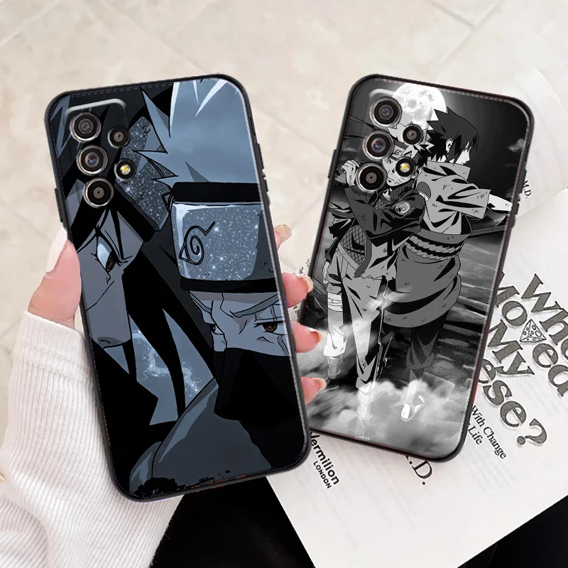 

Чехол NARUTO для телефона Samsung A52 A72 4G, черный мягкий силиконовый чехол из жидкого силикона