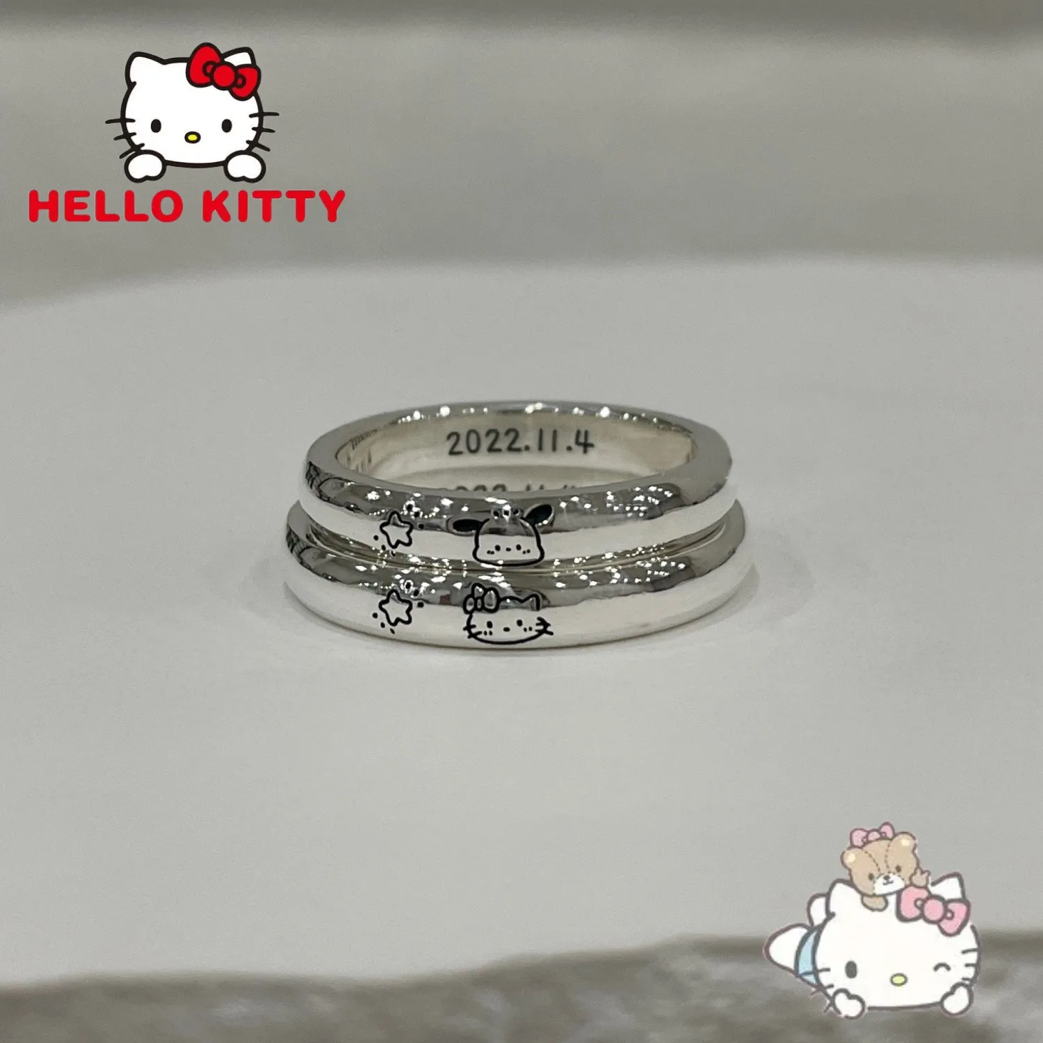 

Регулируемое кольцо Hellokitty, с героями мультфильмов