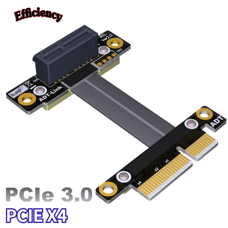 

ADT PCI-E X4 To X1 Extension Cable Adapter Extension Cable 4x PCIe 3.0 Customization PCIe3.0x1 Gen3 8G/bps