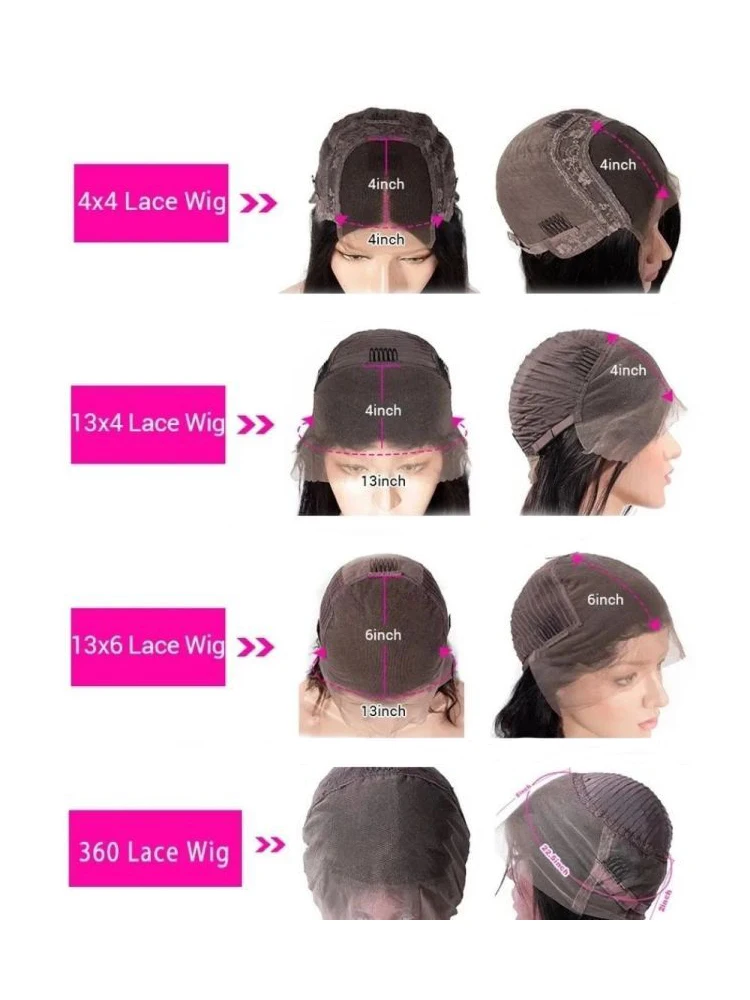 32-36 Дюймов Прозрачный Кружевной Фронтальный Парик Объемная Волна Бразильские