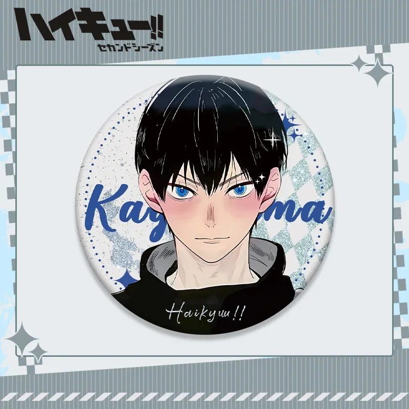 Haikyuu значок аниме Kei Tsukishima круглые Броши Kenma Kozume значки товары коллекция
