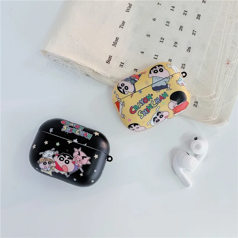 

Cute Crayon Shin-chan Is Suitable for Apple AirPods Headset Soft Shell Cartoon AirPods1 2/pro Wireless Anti-fall Silicone Sleeve