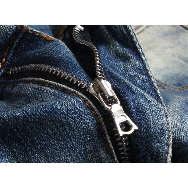 Punk  Jeans Men 2022 New Self-cultivation Elastic Force Trousers Five-pointed Star Embroidery Ripped Pencil Pants Female Autumn