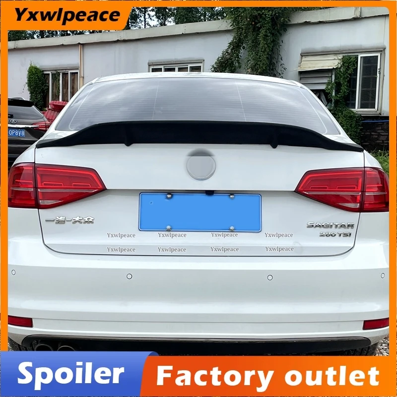Спойлер для Volkswagen VW Jetta MK6 2012-2018 R Стиль Настоящее углеродное волокно/FRP задний