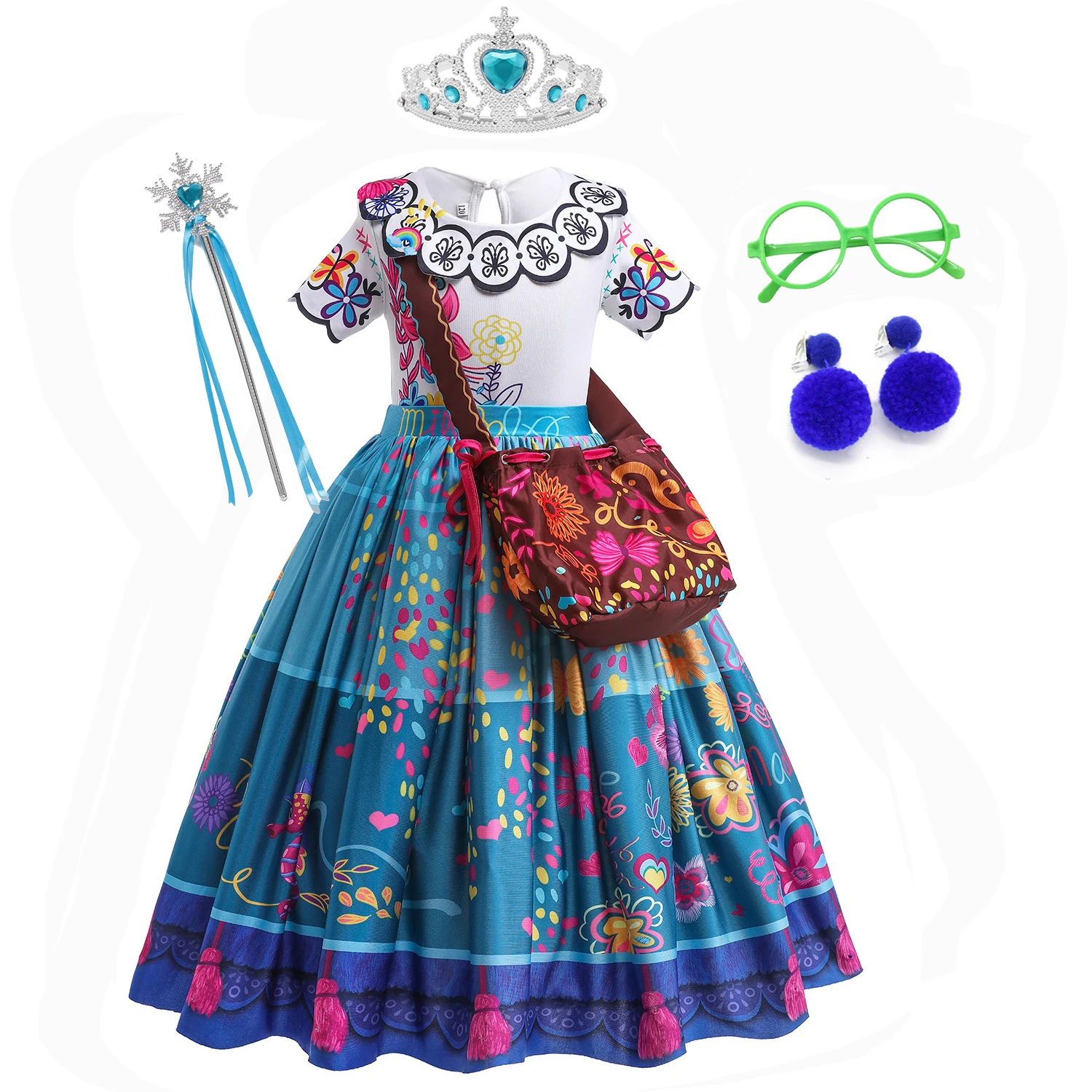 Платье для косплея Мирабель Рапунцель Золушка Белль Аврора |