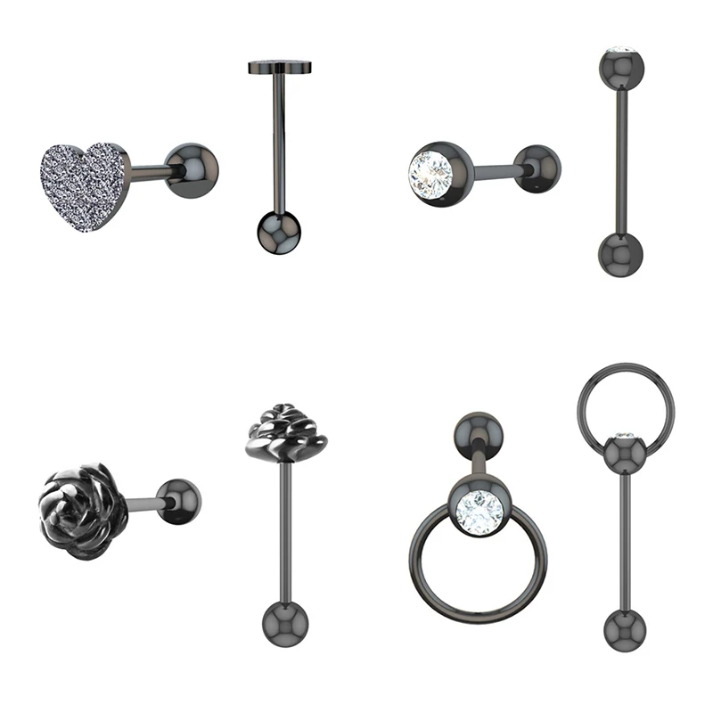 

Женское кольцо для пирсинга в форме цветка, из нержавеющей стали