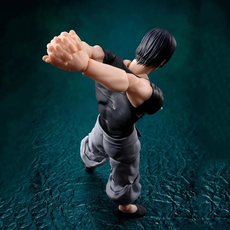 Фото Коллекционная подвижная фигурка Bandai Jujutsu Kaisen SHF Тоши Фушигуро, 15,5 см, подарок на день рождения, декор для рабочего стола QWIOOE, новинка №5
