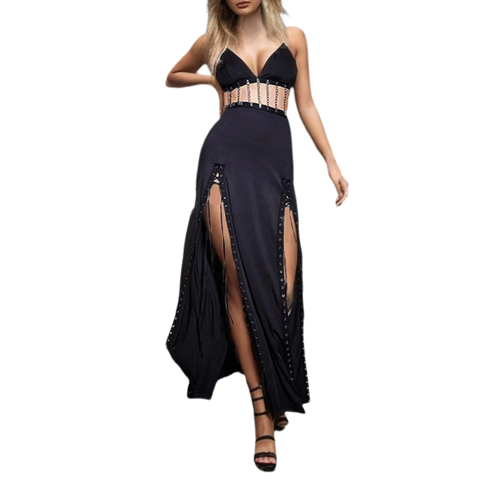 

Gothic Women Halloween Dress Lace Trim High Waist Bodycon Mini Dress 2023 Summer New Vintage Punk Harajuku Dresses Vestidos