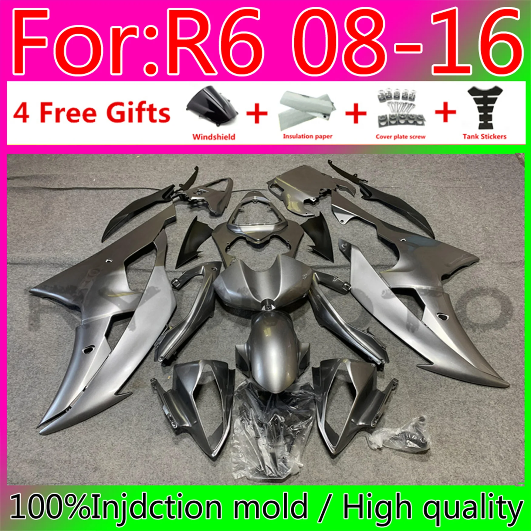 

Мотоциклетные комплекты обтекателей для Yamaha YZF R6 2008 2009 10 2011 12 13 15 16 Обтекатели для кузова фотообтекатели 08 09 11X