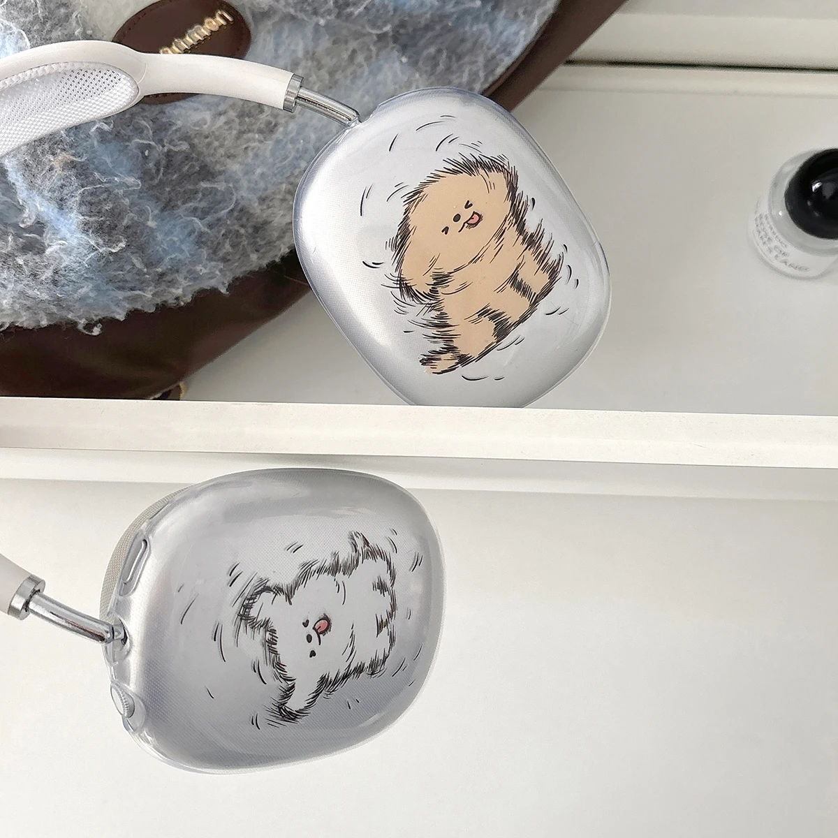 Фото Милый чехол для собаки для Airpods Max, защитный чехол с изображением животных для наушников Apple Bluetooth, чехол для Airpods Max, защита гарнитуры №5
