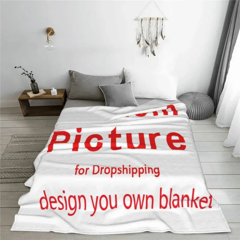 

Custom Personalized Photo Blankets Flannel Customized DIY Print Dropshipping Throw Blanket For Bedding Outdoor Bedspreads