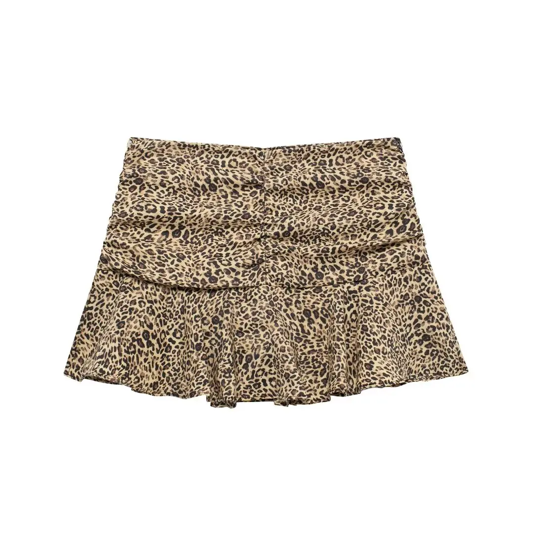 Женская юбка-шорты с высокой талией на молнии